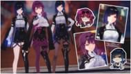 An example of a mod that gives Yelan an outfit inspired by Honkai Star Rail's Kafka (Image via voidnon)